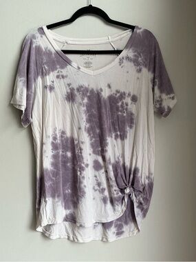 Soft & Sexy Purple Tie Dye Tee Women’s M Slouchy Oversized Casual Top